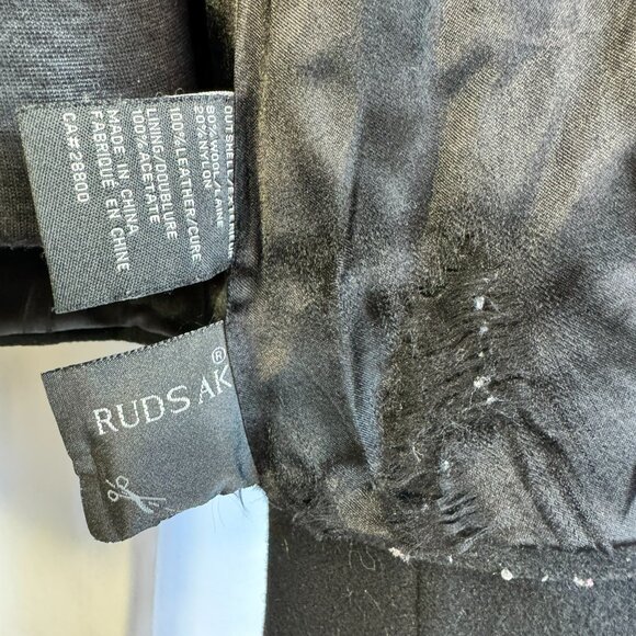 Rudsak Black Wool Military Jacket – Women’s Medium Moto Style Coat - Picture 8 of 9